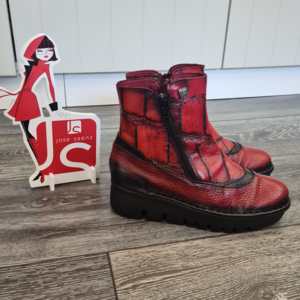 Jose Saenz Red Ankle Boot