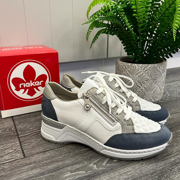 rieker navy trainers