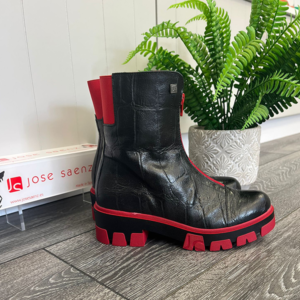 Jose Saenz Black/Red Boot
