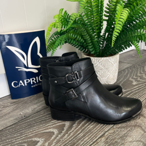 Caprice Black Double Buckle