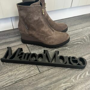 Marco Moreo Taupe Suede Wedge