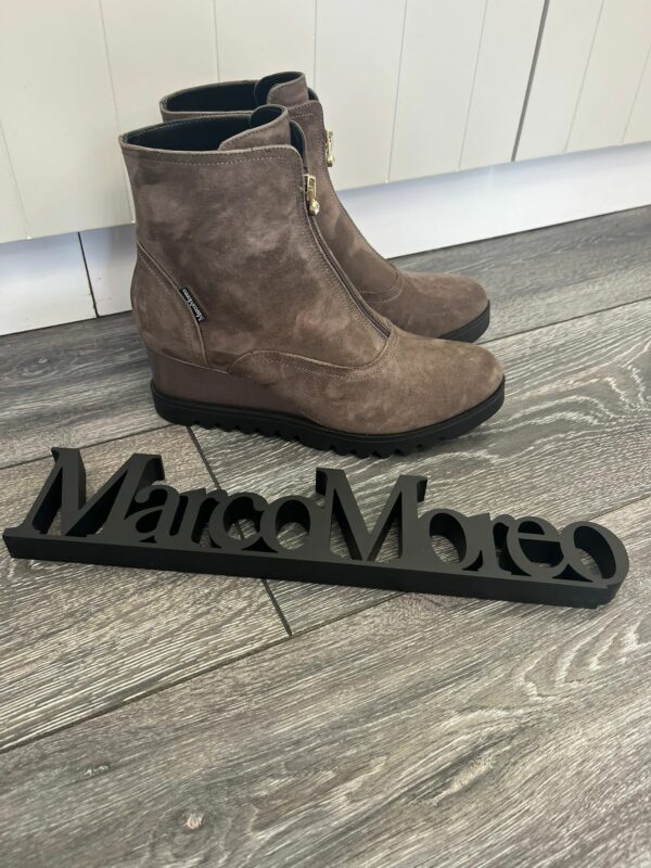 Marco Moreo Taupe Suede Wedge