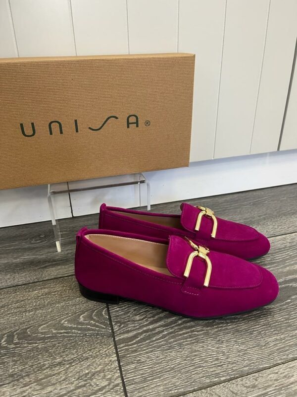 Unisa Magenta Suede Loafer