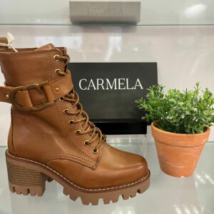 Carmela Tan Laced Boots