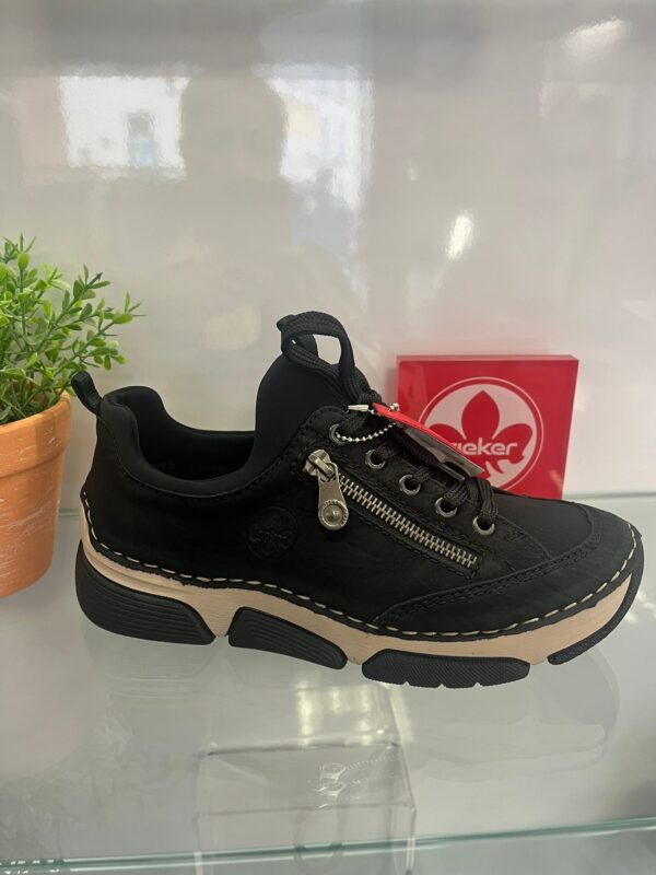 Rieker Black with Zip Detail