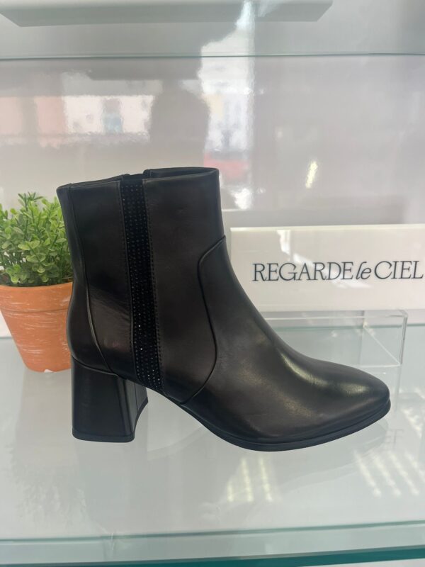 Regarde le Ciel Black Ankle Boot