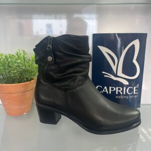 Caprice Black Ankle Boot