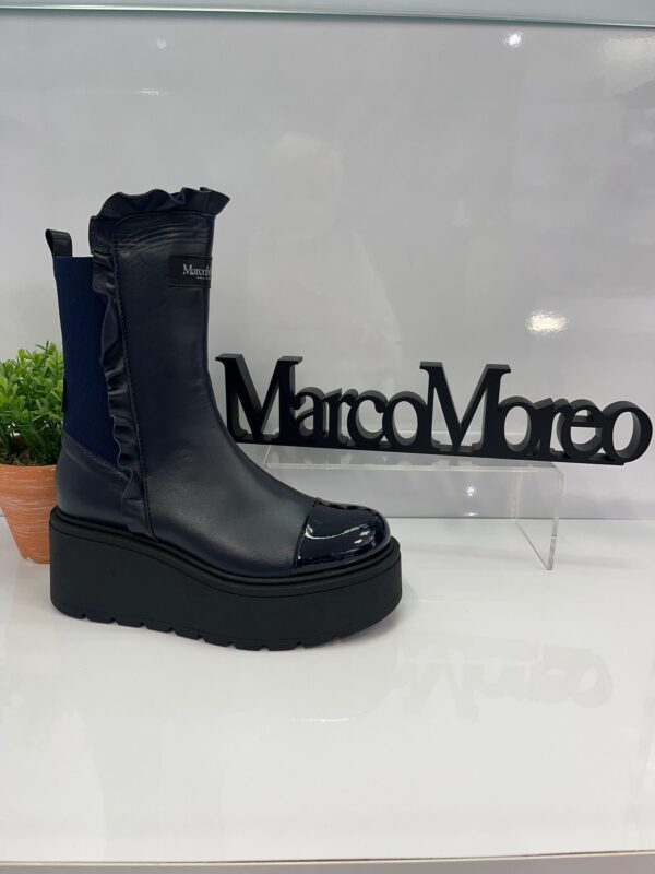 Marco Moreo Navy Frill Boot