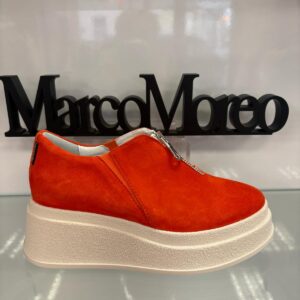 Marco Moreo Suede Orange front Zip detail