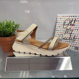 Oh My Sandals Cream sparkle
