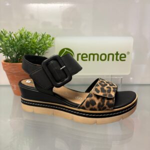 Remonte Sandal (Black with print)