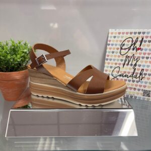Oh My Sandals Tan wedge